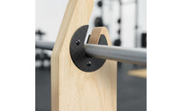 Wooden Barbell Holder Anti-Slip Grip Weight Training Bar Holder Easy Loading Workout Equipment Storage for Gym Users