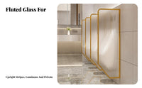Urinal Privacy Screen Fluted Glass Panel Urinal Privacy Screen Minimalist Design Long-Lasting for Property Managers, Architects
