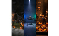Large Giant Arachnid with Light-up Eyes Glowing Giant Arachnid with Sensor Scary Decorations Creepy for Haunted House, Yard, Porch, Halloween Party