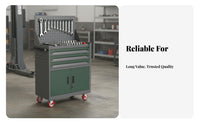 Thickened Steel Construction Heavy Duty Tool Cart on Wheels Effortless Mobility Heavy Duty Tool Cart Long-Lasting Worktop Mobile Workshop Trolley Ball-Bearing Drawer Slides for Mechanics, Professionals, DIY Enthusiasts