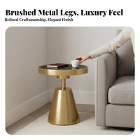 Marble Top Wire Mesh Side Table Luxury Design Nightstand Minimalist Design Living Room Furniture Long-Lasting Construction for Hospitality Professionals, Interior Designers, Bedroom, Small Areas, Reception Area, Office