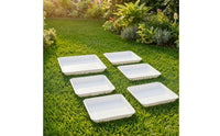 6 Pieces Stepping Stone Tray DIY Stepping Stone Tray Reusable Cement Casting for Homeowners, Gardeners, Garden Path, Patio Walkway, Backyard