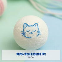 Wool Ball Cat Toy, Quiet Plush Ball, Interactive Enrichment, Cartoon Animal Design