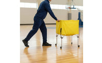 Foldable Ball Cart Space Saving Folding Ball Cart Large Capacity for Teachers, Coaches, Kindergarten, Outdoor, School