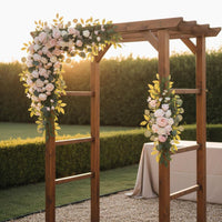 2 Pieces Wedding Arch Flower Set Elegant Design Corner Flower Decoration