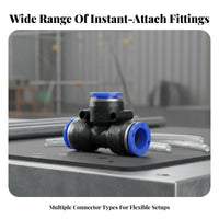 High Temperature Resistant Push-to-Connect Quick Connect Pipe Fitting for Gardeners, DIY Enthusiasts, Greenhouse, Garden, Patio