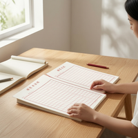 Thickened Blank Kraft Paper Scratch Pad for Students, Non-Adhesive High-Definition Memo Book, Calligraphy Practice Paper