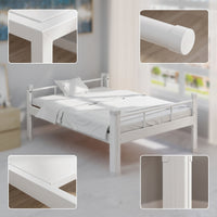 Metal Bed Frame with Bed Board Bolt Furniture No Box Spring Needed for Students, Workers, Dorm Rooms, Shared Housing