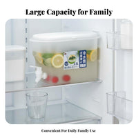 Large Capacity Cold Water Kettle with Tap Easy Dispensing Refrigerator Water Jug with Faucet Food Grade Material for Families, Kitchen, Home