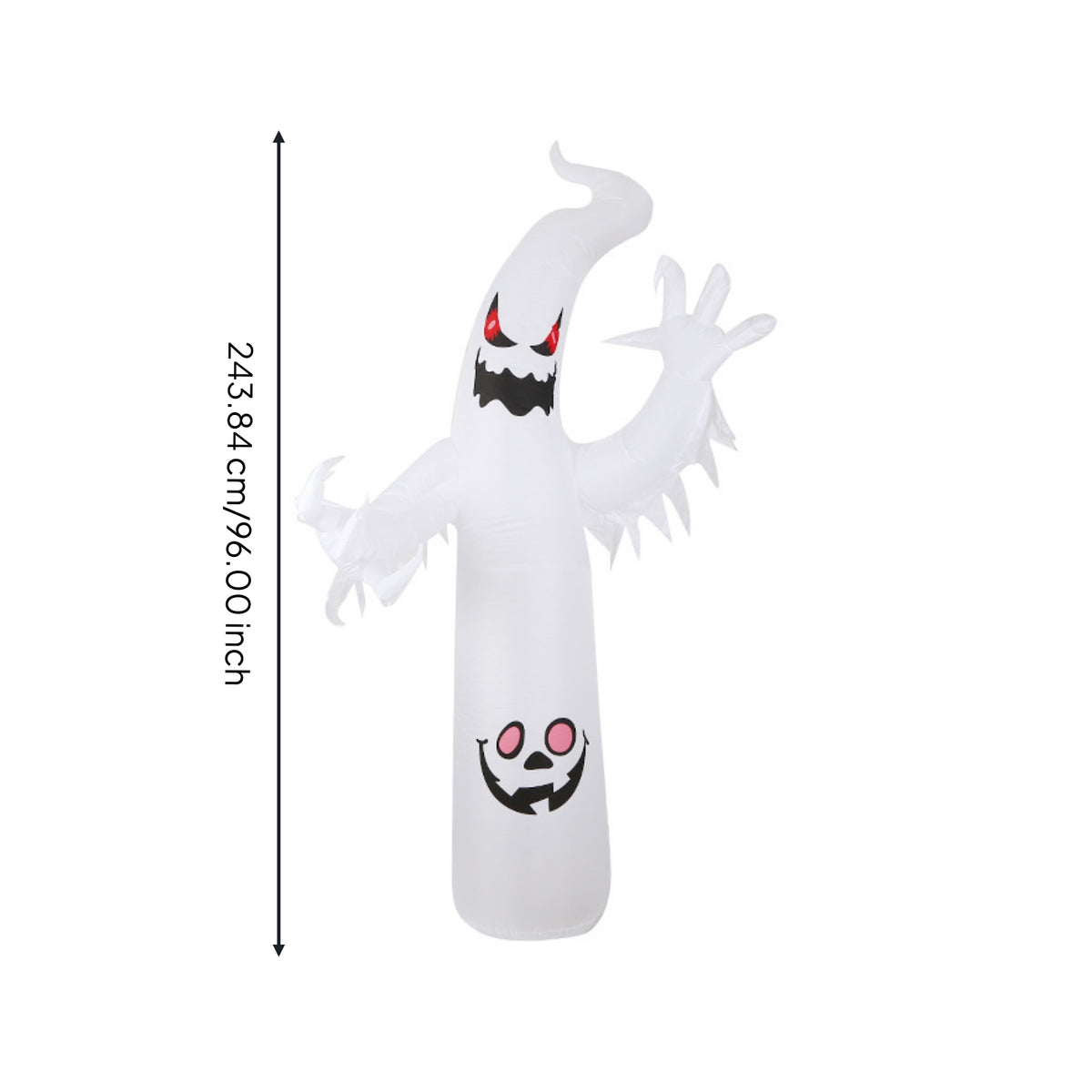 Inflatable ghost, large with pumpkin face, inflatable figure for entrance area, Halloween party