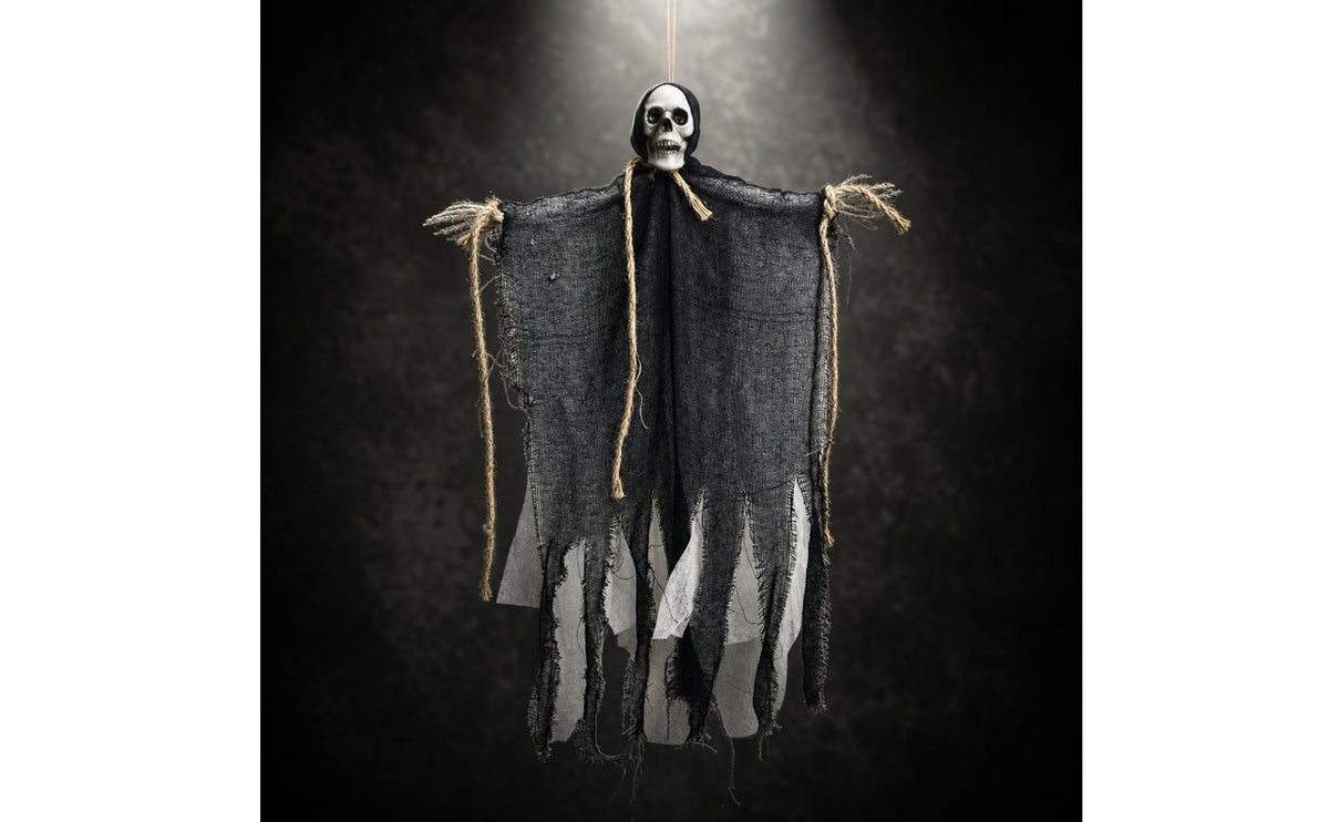 Hanging Cranium Specters Halloween Cranium Specters with Gauze Drape Outdoor Hanging Skeleton Decorations for Porch