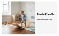Multi-Functional Wooden Balance Board Safe Rounded Edges Kids Wobble Board Versatile Fitness Equipment Unrestricted-Ended Play for Toddlers, Adults, Stretching, Playroom, Home Gym