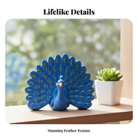 Realistic Design Small Peacock Ornament Lifelike Appearance Mini Peacock Figurine Detailed Craftsmanship for Micro Landscape, Potted Plants