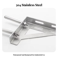 Stainless Steel Pipe Bracket Rustproof Stainless Steel Pipe Hanger Long-Lasting L-Shaped Wall Mount Bracket Heavy Duty for DIY Enthusiasts, Professionals, Outdoor, Garages, Basements, Basement