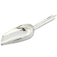 Thickened Stainless Steel Ice Scoop with Hanging Ring for Food, Flour, Rice, and Feed