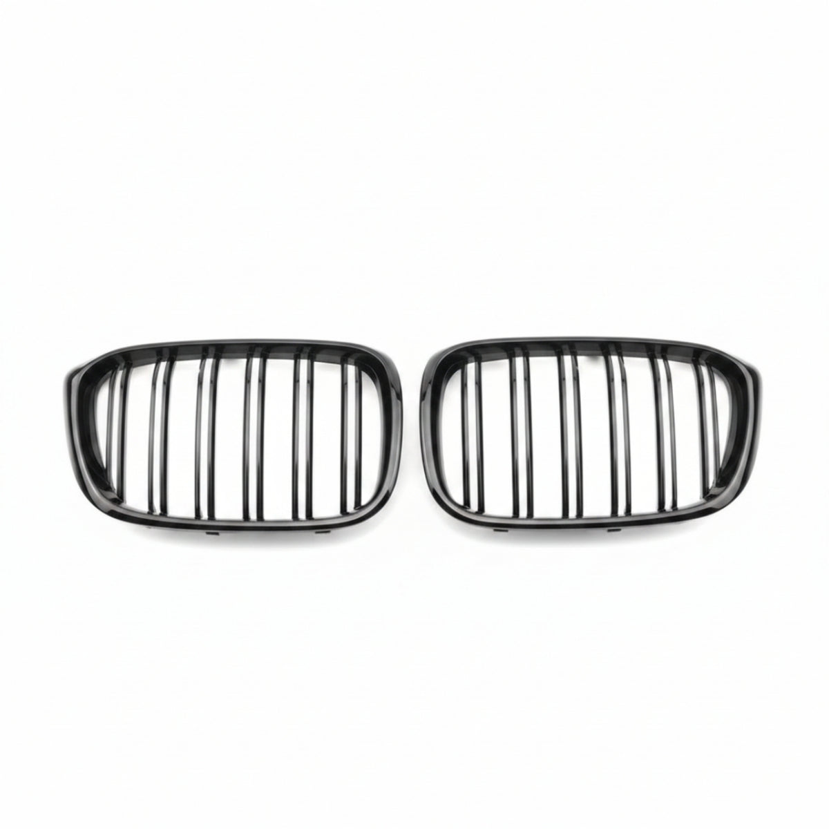 Sporty Gloss Black Kidney Grille Custom Double-Slat Kidney Grille Sturdy Double Bar Grilles Impact-Resistant for Car Enthusiasts