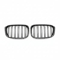 Sporty Gloss Black Kidney Grille Custom Double-Slat Kidney Grille Sturdy Double Bar Grilles Impact-Resistant for Car Enthusiasts