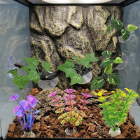 5 Piece Reptile Hide with Climbing Surfaces, Realistic Crested Gecko Tank Accessories, Moisture-Resistant Jungle Vivarium Decor