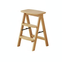 Foldable 3-Step Folding Stool Multipurpose 3-Step Stepladder Multi-Purpose Household Furniture Space-Saving Design for Homeowners, Seniors, Kitchen, Living Room, Closet, Office