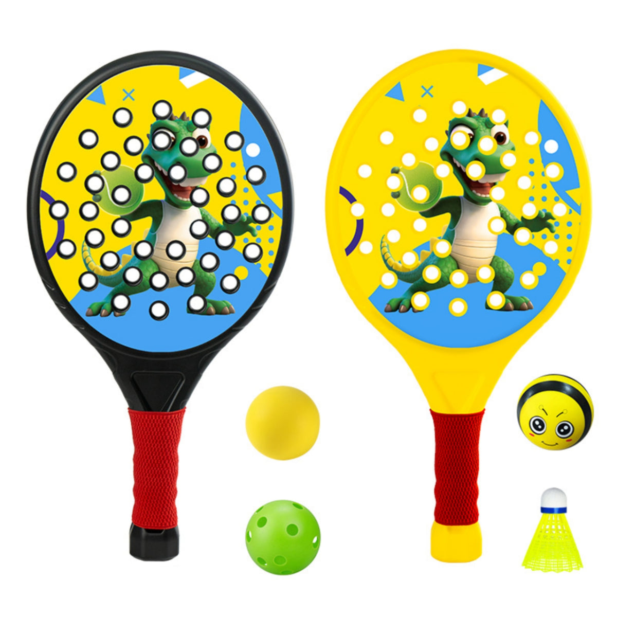 2 Pieces Children's Tennis Racket Sturdy Kids Tennis Racket Racquet Long-Lasting Toy Portable for Beginners, Backyard, Park
