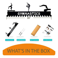 Sturdy Metal Construction Wall Mounted Medal Rack Easy to Install Gymnastics Medal Holder Athlete Gift Gymnast Award Display for Gymnasts