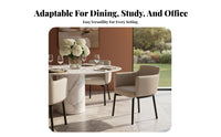 360-Degree rotate Upholstered supportchair Multi-Purpose Pedestal Base Chair Modern Minimalist Design Indoor Seating Ergonomic Curved rearrest for Office Workers, Homeowners, Readers, Dining Room, Reception Area, Bedroom, perusing niche