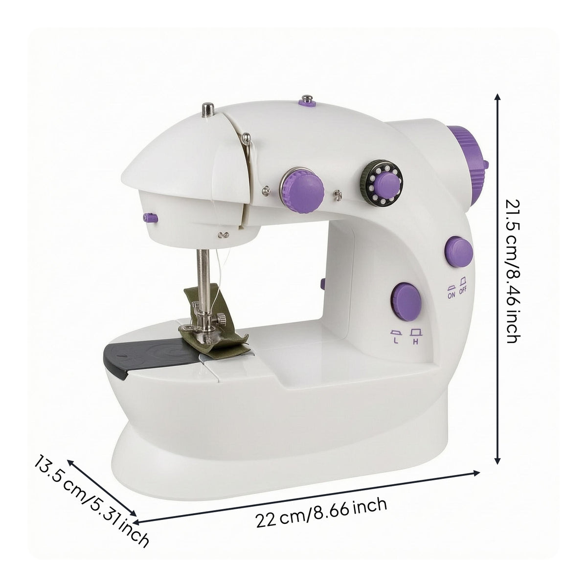 Built-in Light Electric Sewing Machine Foot Pedal Tabletop Sewing Machine Power Adapter Craft Tool Tension Knob