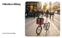 Foldable Bike Basket Aluminum Alloy Frame Detachable Bike Basket Foldable Cycle Shopping Tote Versatile for Pet Owners