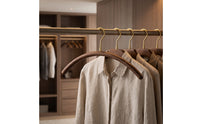 Non-Slip Hanger Space-Saving Hanger with Metal Hook Curved Clothes Hangers for Closet, Wardrobe, Boutique