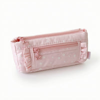 Cute Textile Pencil Case Portable Pencil Case with Zipper Lightweight Zippered Stationery Pouch Soft for Students