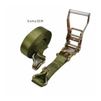 Double Hook Design Ratchet Tie-down Strap 5000kg Breaking Strength Tie down Strap with Hooks Safety Lock for Truck Drivers, Shipping, Moving