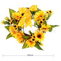 Sunflower Wreath Door Hanging Decoration for Spring & Christmas