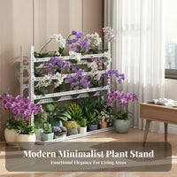 Multi-Tier Plant Stand Stable Structure Space-Saving Plant Rack Large Capacity Tiered Flower Display Rack for Balcony, Living Room, Indoor