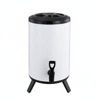 10L Milk Tea Container Double Wall Construction Stainless Steel Insulated Barrel Hot and Cold Thermal Dispenser Easy to Clean