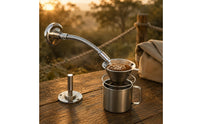 304 Stainless Steel Wall-Mounted Coffee Filter Curved Flexible Tube Showerhead Coffee Distributor Splash-Reducing Perforated Showerhead Filter Plate for Water Distribution