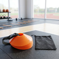 Portable Carrying Strap with Marker Discs Compact Marker Disc Carrying Strap Lightweight Bag with Drawstring Mesh for Coaches, Soccer Players, Schools, Speed Exercises, Field Practice