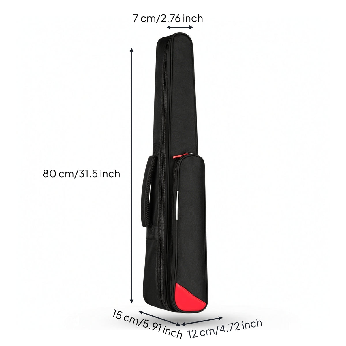 Electric Wind Instrument Bag Waterproof Padded Instrument Bag with Shoulder Strap Soft Case Wear-Resistant Shockproof