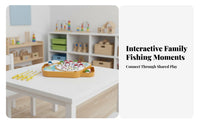 Develops Hand-Eye Coordination Electric Rotating Fishing Game Improves Fine Mechanical Skills Musical Fishing Toy Set Parent-Child Bonding Aquatic Creatures Catching Game Music on/disable Switch for Children, Preschoolers, Toddlers, Party