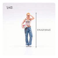 1:43 Scale Miniature Figure with Painted Finish Detailed Standing Female Figure Collectible Female Figurine Realistic for Hobbyists, Tabletop Decoration