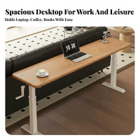 Electric Height Adjustable Desk Space Saving Electric Standing Desk Ergonomic Design Electrically Operated Rising Table for Students