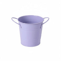 Iron Pencil Bucket Desktop Pencil Cup Multipurpose Metal Tin Pail for Students, Artists, School, Craft Room, Party