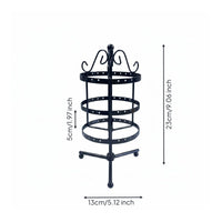 Detachable Rotating Earring Stand Large Capacity Multi-Tier Jewelry Multi-Tier Display Space Saving Metal Earring Display Rack Wrought Iron for Women, Girls, Boutique, Bedroom, Closet