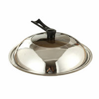 Transparent Glass Lid Universal Fit Stainless Steel Lid Heat-Resistant Skillet Cover Long-Lasting for Stovetop