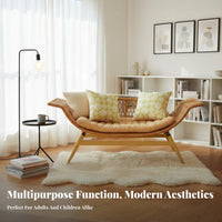 With Armrests Single Sofa Chair designer-inspired Woven spinerest Armchair Modern Aesthetic Indoor Seating Ergonomic Shape for Book Lovers, Design aficionados, Balcony, Living Room, perusing Corner, Reception Area