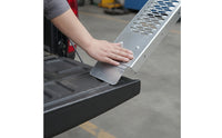 Folding Ramp with Strap Lightweight Motorcycle Ramp Compact for Trailers, Garages