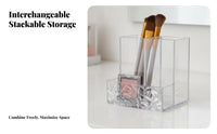 Clear Multi-Compartment Organizer Box Space-Saving Vanity Tray adaptable
