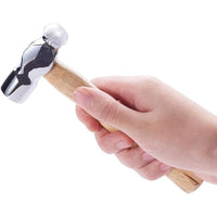 Small Single-Horn Anvil Base for Jewelry Making with Metal Ball Peen Hammer