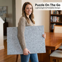 Foldable Puzzle Board for Kids with Storage Drawers and Cover, 1000 Piece Felt Mat with Built-In Stand, Indoor Home Case