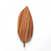 Carved Walnut Wood Tray Wooden Leaf Tray Rustic Leaf Serving Platter Organic for Hosts