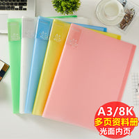 A3 Transparent Document Folder with Clear Pockets for Artwork and Papers, 20-60 Pages